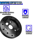 Half Inch Steering Wheel Hub Adapter Spacer Beefed Up Aluminum Conversion Kit Drop Right In Bolt On Fitment Upgrade For Custom Car And Truck Rigs Solid Black with product features.