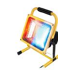 JUDYSSY 800W Led Rechargeable Floodlight Waterproof Outdoor Emergency Led External Projector Spotlight Searchlight Strong Portable Light for Court,Garden,Warehouse Floo，800w Floodlight, yellow stand with bright light.