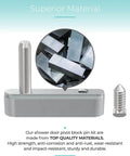 Shower Door Pivot Block With Three Quarters Inch Pin For Framed Swing Doors, Hinge Pin Kit, displays top quality material and design.
