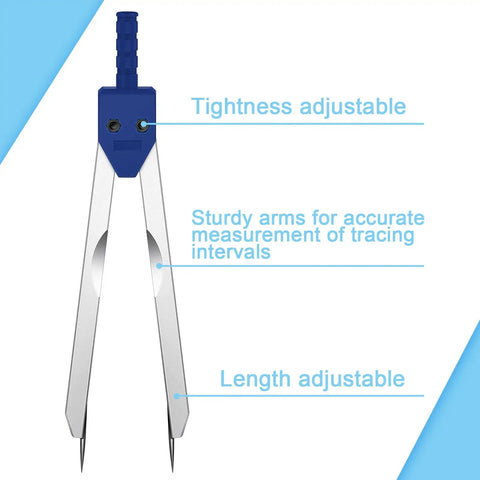 8 Pack EKG Calipers With Ruler, Stainless Steel ECG Measuring Tools For Nursing, Precise Electrocardiogram Drafting Divider In Blue, Durable, Rust Resistant And Easy To Use In Hospital Settings, blue stainless steel caliper