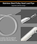 Stainless steel pulley head lead pipe for Quick Draw 12V Fuel Transfer Pump 85 GPH Electric Gasoline Diesel Siphon Kit.
