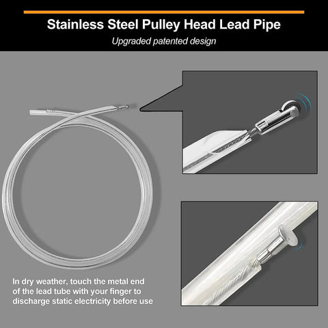 Stainless steel pulley head lead pipe for Quick Draw 12V Fuel Transfer Pump 85 GPH Electric Gasoline Diesel Siphon Kit.
