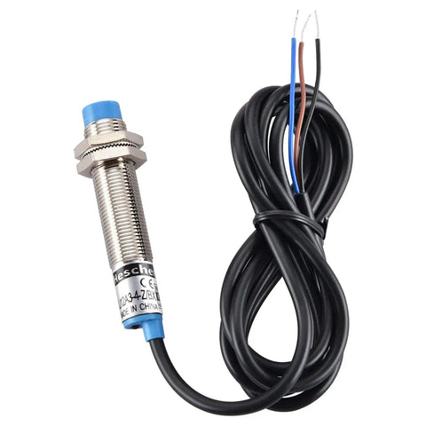 M12 Inductive Proximity Sensor Switch With 4mm Detection Range For Metal Heavy Duty Industrial Grade Built To Last 10-30VDC 200mA NPN Normally Open 3-Wire Non Shielded