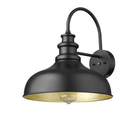 Dusk To Dawn Sensor Farmhouse Barn Light, No Fuss Auto On Off Outdoor Wall Lantern For Porch Patio Garage, Anti Rust Sconce