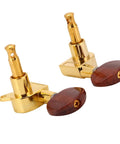Top Tier Locking Tuning Pegs For Acoustic And Electric Guitar Featuring 3L3R Machine Heads With Screws Bushings And Ferrules To Stop Rust gold finish