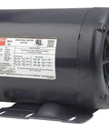 Beefy One And A Half HP Industrial Motor, 208 230 460 Volts Three Phase, 50 60 Hz, 1725 RPM, Heavy Duty Workhorse Built For Shop Or Plant Equipment, Easy Install, Rugged Reliability For Everyday Use, black 1.5 HP motor with shaft