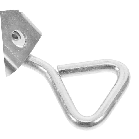 Close-up view of a metal latch part from Six Piece Quick Release Toggle Clamp Set For Freezer Doors Smoker Lids And Trunks Easy Locking Adjustable Grip Heavy Duty Hardware Solution For Secure Fast Versatile Applications