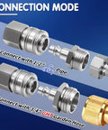 3-Piece RV Exterior Shower Quick-Connect Kit, Brass Water Hose Fittings With Leak-Proof Self-Locking Design, Easy Install adapters