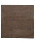 Top view of compact wooden finish, rustic weathered brown, from Built Different L Shaped Office Desk Set Crafted From Heavy Duty Wood.