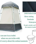 All In One Portable Outdoor Shower Tent Changing Room Privacy Shelter For Camping And Hiking Gray with fabric close-up