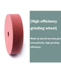 Boss Grade Heavy Duty Three Inch Brown Corundum Grinding And Polishing Replacement Wheel For Mini Bench Grinders With Quick 120 Grit, showing its brown corundum material and design.