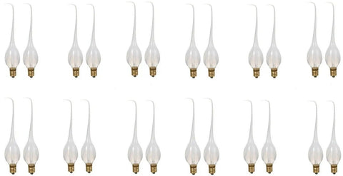 Warm 5 Watt Silicone Dipped Candle Lamp Bulbs For Chandeliers Replacement Box Of 24 With E12 Candelabra Base Delivers Cozy Steady Glow