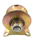 Heavy Duty U Groove Gate Casters 2 Inch Steel Gate Wheels Bearing 660 Lbs Per Wheel close-up view of roller on mounting bracket.