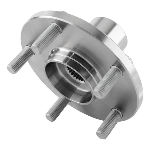 Drop In Front Wheel Hub Bearing Assembly 930-401-510063 Fits Toyota Highlander AWD 2001-2007 and Camry 2.4 2004-2011 Camry 2.5 Non Hybrid 2012-2017 Solara 2.4 2004-2008 Replacement, close-up view showing bolts and machined surface