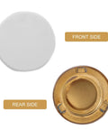 2 Pack Fire Sprinkler Cover Plates Flush Ceiling Finish No Fuss Snap Install Winter Guard showing front and rear sides.