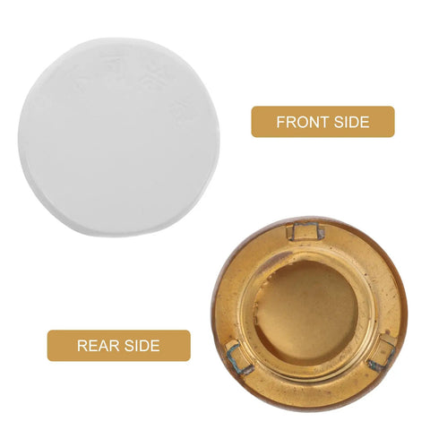 2 Pack Fire Sprinkler Cover Plates Flush Ceiling Finish No Fuss Snap Install Winter Guard showing front and rear sides.