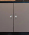 Cabinet with Vintage Flower Drawer Pulls, 4-Piece Set, 36mm Antique White Nickel Finish, European Style Metal Handles