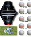 Pro Grade Liner Black Golf Ball Marker Alignment Tool Kit With 360 Degree Triple Line Stencil Three Color Pens And Gift Box