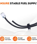 Go To Fuel Line Primer Bulb Kit For RedMax Trimmers And Leaf Blowers showing black fuel line and primer bulb detail.