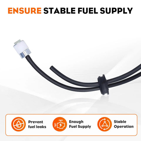 Go To Fuel Line Primer Bulb Kit For RedMax Trimmers And Leaf Blowers showing black fuel line and primer bulb detail.