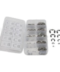 Heavy Duty 120PCS Stainless Steel E-Clip Assortment Set Featuring M1.5 To M10 External Retaining Rings for secure axle fixing in automotive projects.