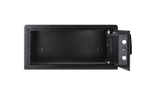 Open In Room Hotel Safe With LED Display 1.03 Cu Ft Battery Powered Digital Keypad No Fuss 4 Digit Guest Code And 6 Digit Master Override