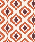 Trippy Orange Wallpaper for Retro Vibes Paste The Wall Non Woven Washable Finish with 12 Inch Pattern Repeat and Offset Match Ideal