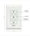 Universal Ceiling Fan Wall Control Switch With Receiver For Speed And Light, No Fuss In Wall Dimmer For Indoor Use product image