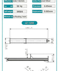 Heavy Duty Precision Z Axis Linear Slide With Long Travel Lab Lifting Platform And Lead Screw Slider specifications diagram with dimensions