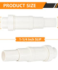 40 Pack Pro Shop Grade 1-1/4 Inch Pvc Expansion Coupling Slip X Spigot Schedule 40 Pipe Repair Fitting, size 1-1/4 inch