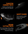 Industrial Woodcarver Carbide Wood Carving Disc For Angle Grinder 100 Millimeter with tungsten carbide teeth and safety guard