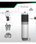 Rock Solid 7.5KW 8 Pole Water Cooled BT30 Spindle Motor schematic showing pressure settings and components for CNC routing.
