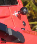 Motorcycle Handlebar Clamp Base With M8 Bolts And A 1 Inch Ball Mount for phone GPS and camera mounts attached on bike, B size