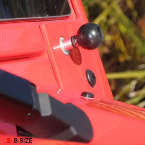 Motorcycle Handlebar Clamp Base With M8 Bolts And A 1 Inch Ball Mount for phone GPS and camera mounts attached on bike, B size