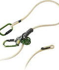 Rook Positioning Lanyard With 15 Foot Tri Tech Rope Rook Swivel Pulley Two Notch Oval Carabiners Black Beeline Eye 2 Eye 11mm Lanyard