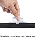 Hand installing Wired Infrared Sensor Bar For Nintendo Wii And Wii U Consoles Replacement Sensor Bar With Clear Stand Adhesive Mount