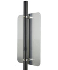 Two Pack Adjustable Sign Mounting Brackets for Poles 1.3 to 2.24 Inches, Rust Resistant Street Sign Hardware in use