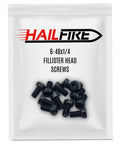 12 Pack 6-48 X 1/4 Inch T10 Torx Rifle Scope Base Screws in black, fillister head screws for firearm optics mounting.
