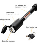Heavy Duty Trailer Hitch Lock 5/8 Inch Pin, 4 Inch Extra Long Receiver Pin For Class III And IV Hitches with keys shown