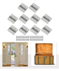 Heavy Duty Ball Bearing Door Hinges Set of 10 Tri Fold Hinges for Vintage Wooden Chests and Cupboards Stainless Steel Build With Quiet Close and Smooth Operation Tough as Nails for Everyday Use, 10-pack with screws