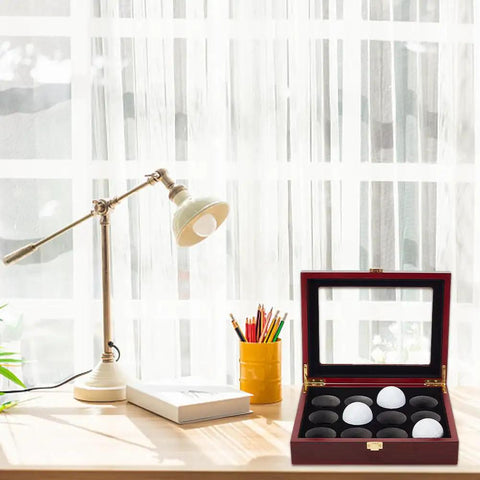 12 Hole Golf Ball Display Case Wood Box Must Have For Safe Golf Gear Storage And Showcasing Your Collection With A Clear Window