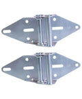 Two Pack Heavy Duty Galvanized Steel Garage Door Hinge Flap Track Hardware Replacement Kit With Vertical Adjustment For Durable Door Support And Smooth Open Close, two hinges