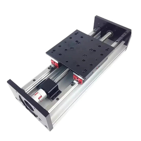 Detailed view of Premium Precision Linear Guide Rail Kit With SfU1610 Ball Screw Support Plus Hgr15 Sliding Stage for CNC use.
