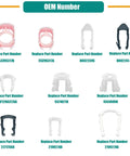 Massive 200 Piece Fuel Line Retainer Clip Kit with 11 sizes nylon clips for Ford GM Chrysler repair showing various OEM replacement parts.