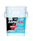 Image of Rapid Seal Flat Roof Repair 25 Pound Pail for Quick DIY Roof Fix, featuring a labeled white container with a handle.