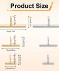 Must Have 6 Pack Pin To Pendant Converters In Gold And Silver Copper Finish For DIY Jewelry Making Pendant Converter Pin Necklace Adapters Compatible With 8mm 13mm And 20mm Components, showing product size dimensions.