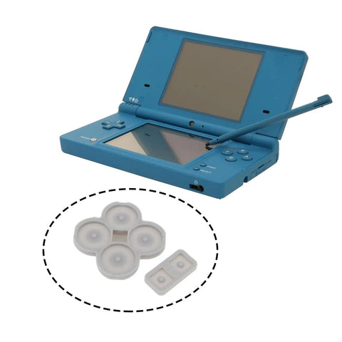 Fix Stuck Buttons Fast 4 Sets Conductive Silicone Directional Keypad Pads Replacement Kit For Nintendo DSi Handhelds Built To Match Stock Layout For Quick Game Console Repair Restores Smooth Press Feel Consistent Controls You Can Play Hard Again, DSi keypad pads