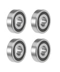 Durable Chrome Steel 1638 2Rs Deep Groove Ball Bearings Double Sealed For Heavy Machinery Four ball bearings with chrome finish.