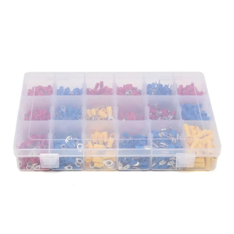Get The ULTIMATE WVAIUPIX 1200 Pcs Mixed Assorted Lug Kit With Insulated Electrical Wire Connector Crimp Terminals Spade Ring Set Perfect For All Your CLH 22-10 AWG Projects And Heavy Duty Wiring Hauls Today. transparent organizer box with mixed insulated wire connectors