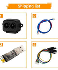 Do It All LiDAR Sensor Kit With USB TTL Adapter And Dupont Cable For Raspberry Pi Arduino STM32 Drones Industrial Robots And Smart Home Projects 0.2 To 8 Meter TOF Distance product components